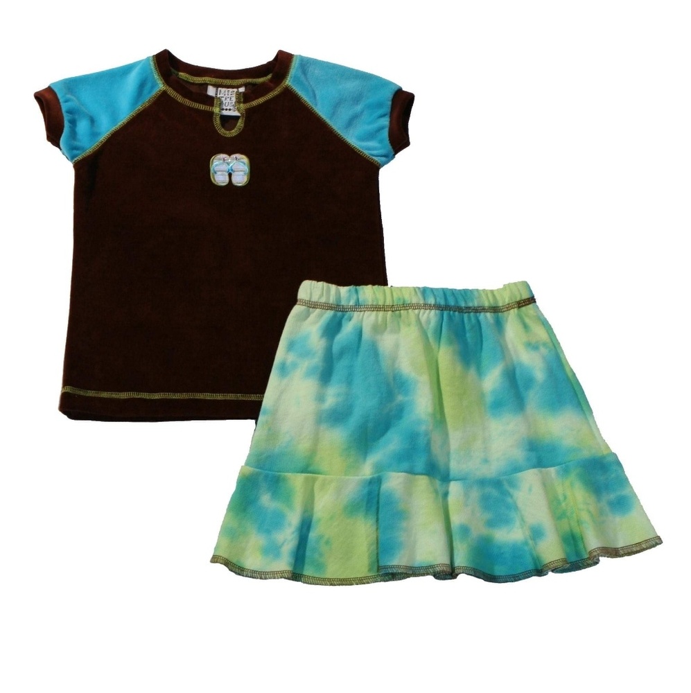 Mis Tee V-Us Girls Tie-dyed flip flop Outfit